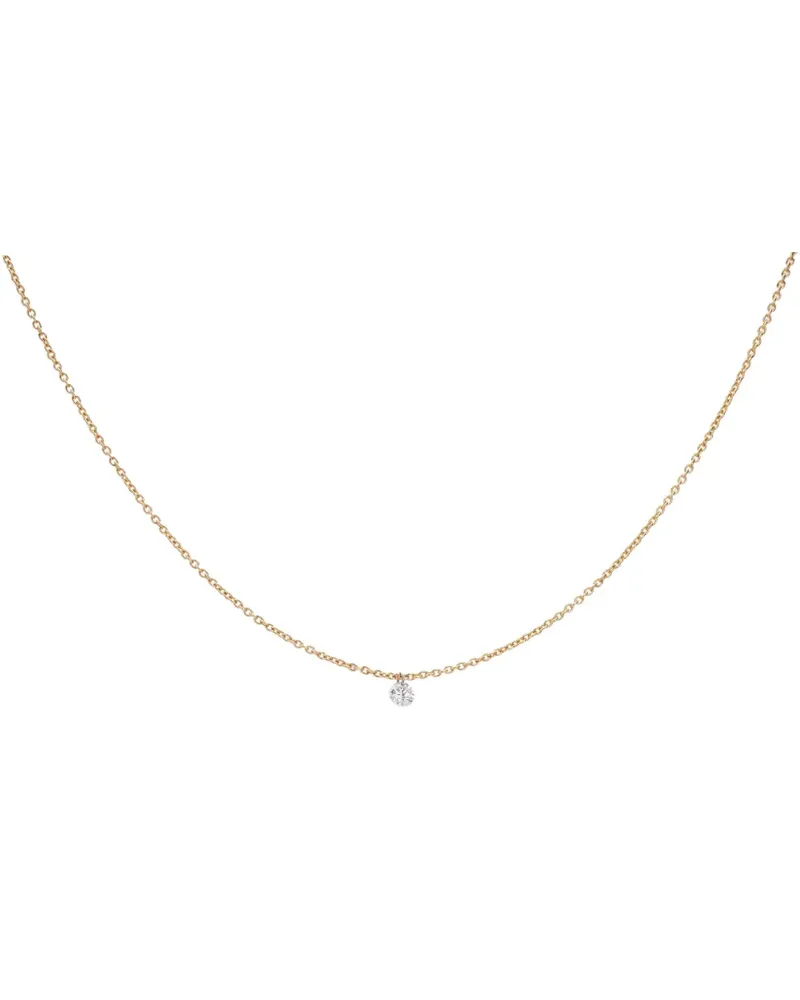 WHITE BIRD 18K yellow gold Emilie diamond solitaire necklace - Gelb Gelb