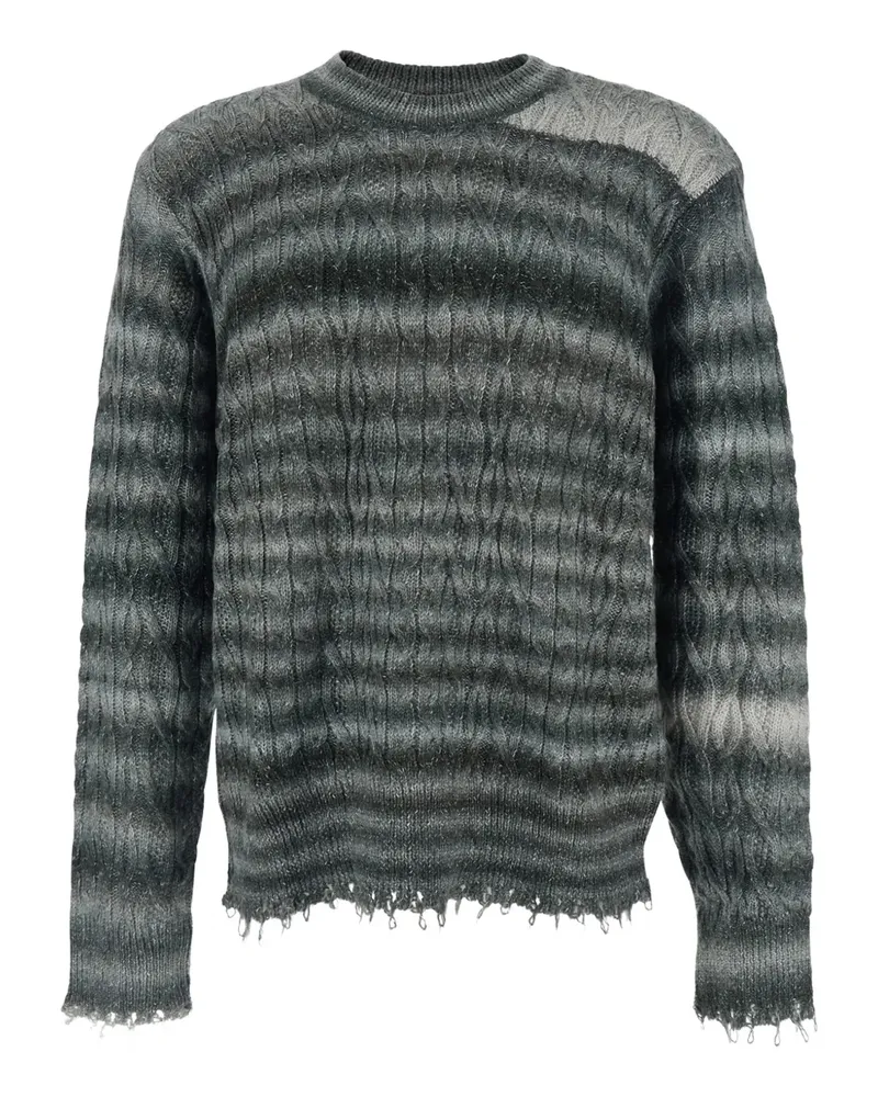 Won Hundred Gestreifter Pullover mit Fransen - Grau Grau