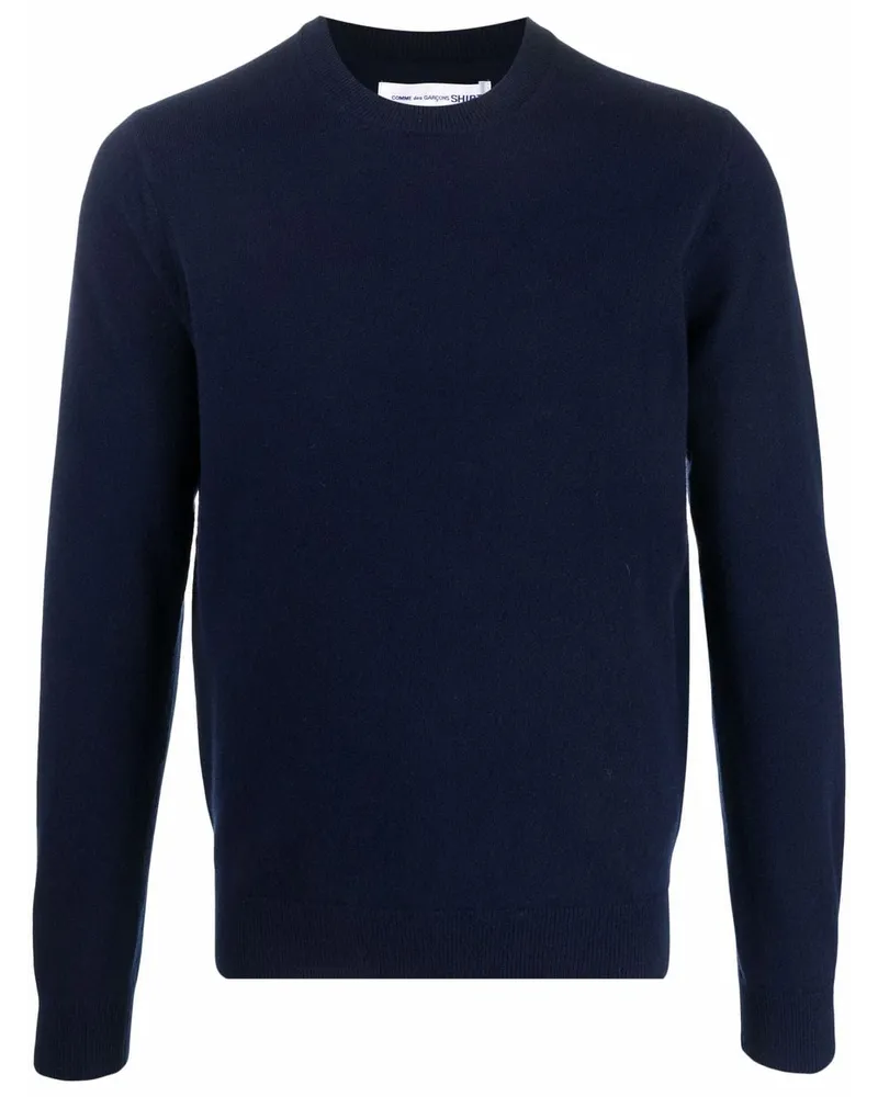 Comme des Garçons Fein gestrickter Pullover Blau