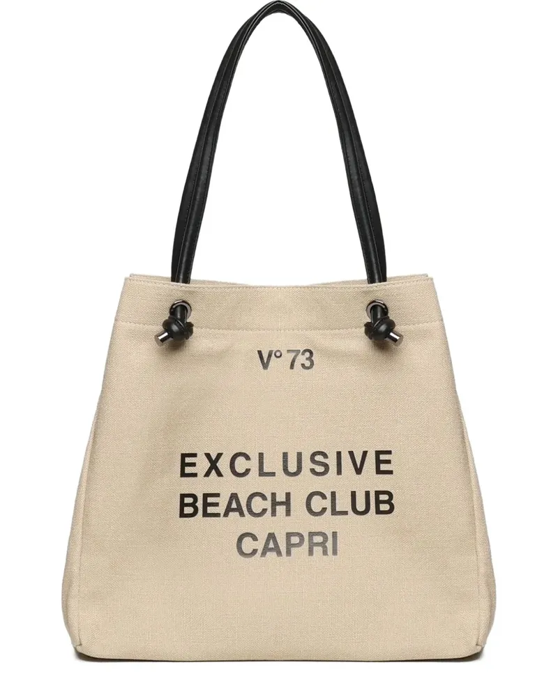 V°73 Schultertasche mit Logo - Nude Nude