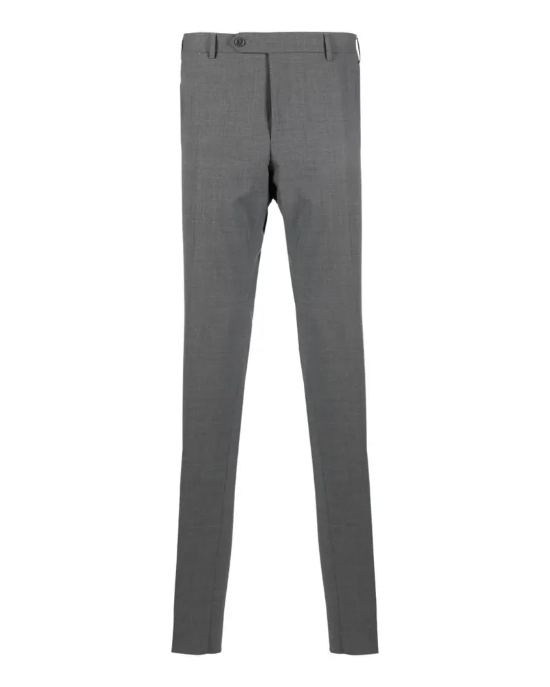 Canali Klassische Hose mit Bügelfalten - Grau Grau