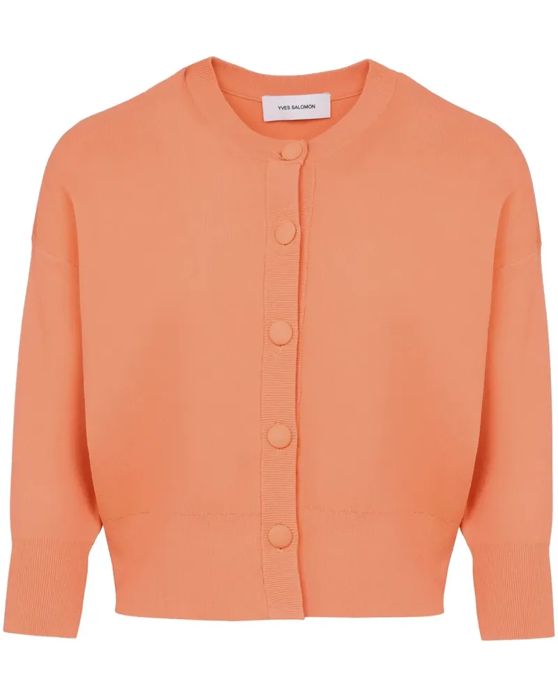 Yves Salomon Klassischer Cropped-Cardigan - Orange Orange
