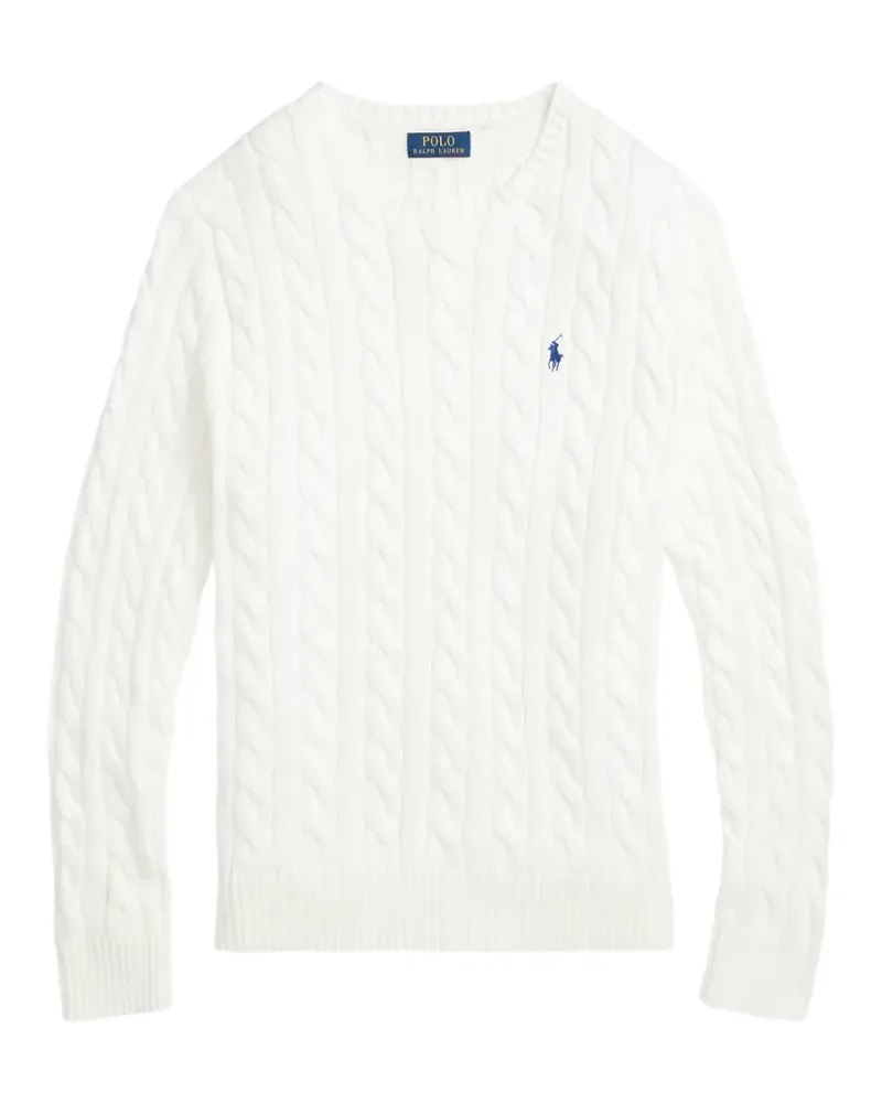 Ralph Lauren cable-knit logo-embroidered sweater - Weiß Weiß