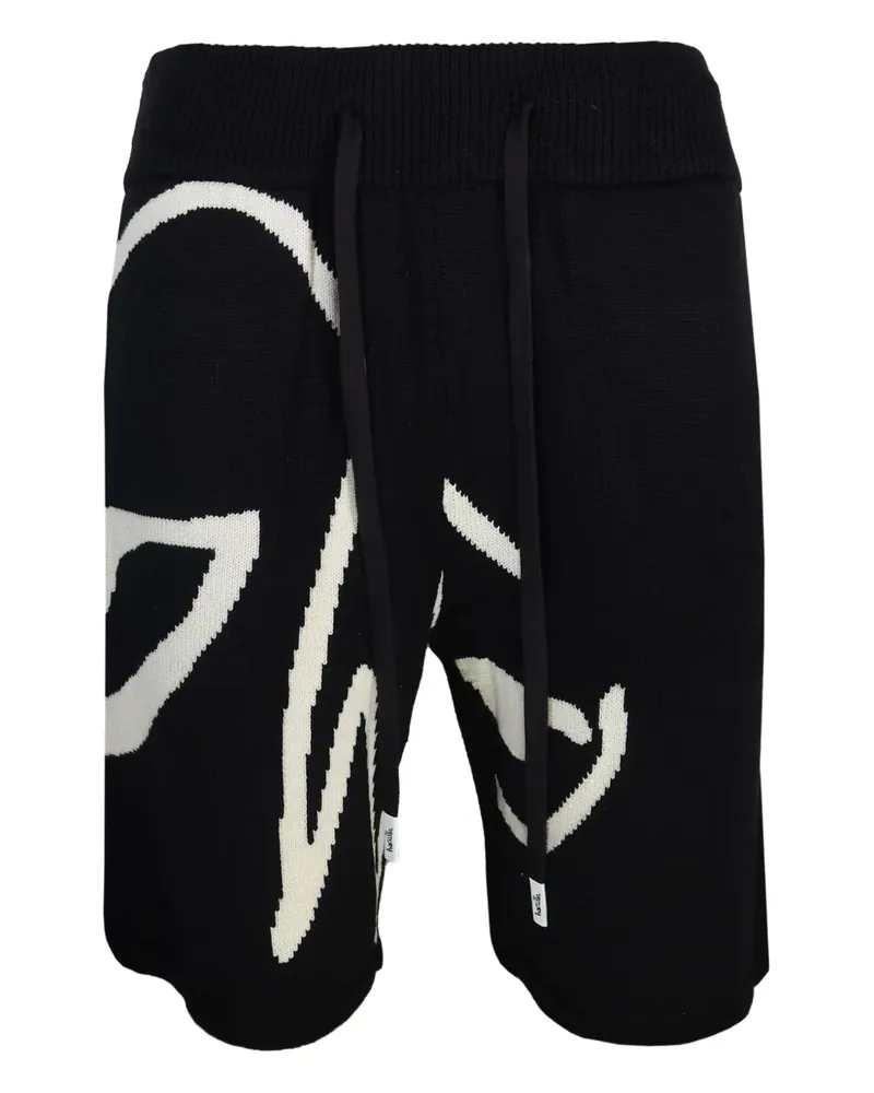 Haculla Shorts mit grafischem Print - Schwarz Schwarz