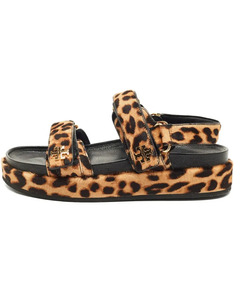 Tory Burch leopard-printed sandals - Braun Braun