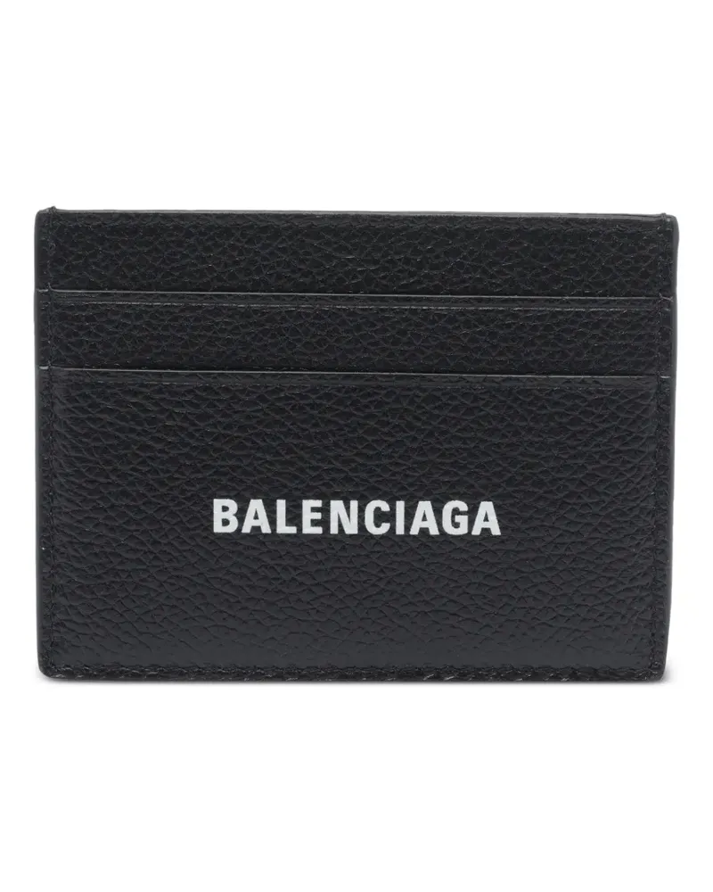Balenciaga logo leather cardholder - Schwarz Schwarz
