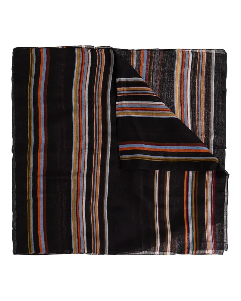 Paul Smith Gestreifter Schal - Schwarz Schwarz