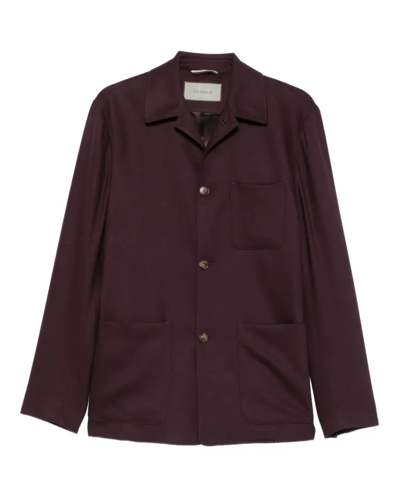 Canali Jacke mit aufgesetzten Taschen - Violett Violett