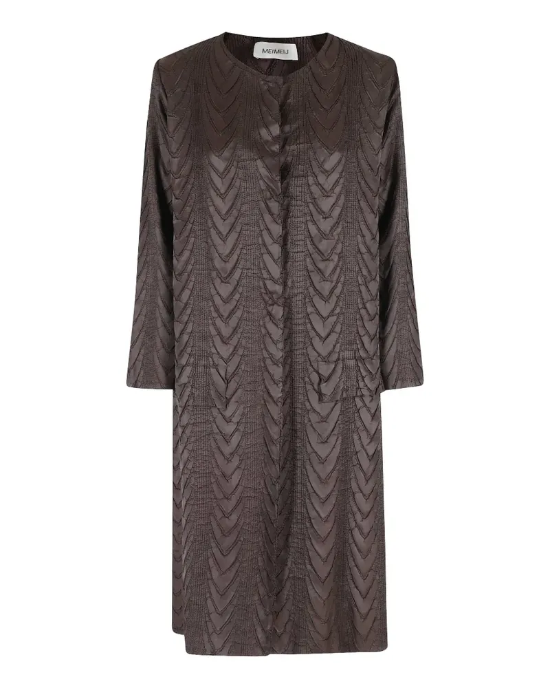 MEIMEIJ textured-finish coat - Braun Braun