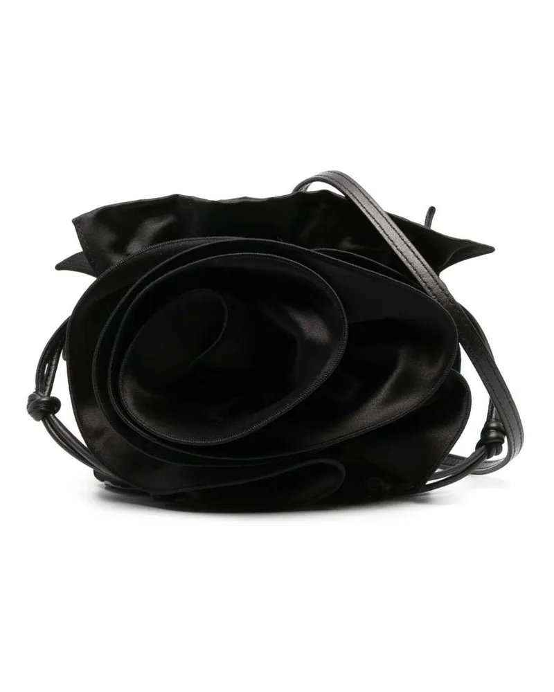 Magda Butrym Magda Satin Beuteltasche - Schwarz Schwarz