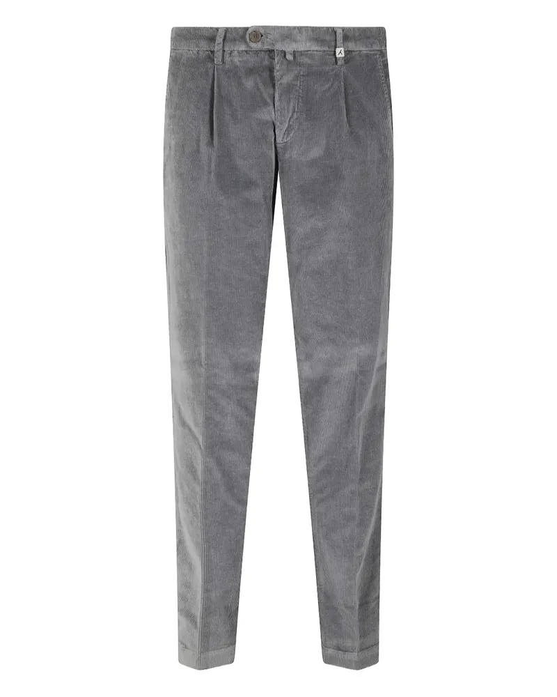 MYTHS Cordhose mit Bundfalten - Grau Grau