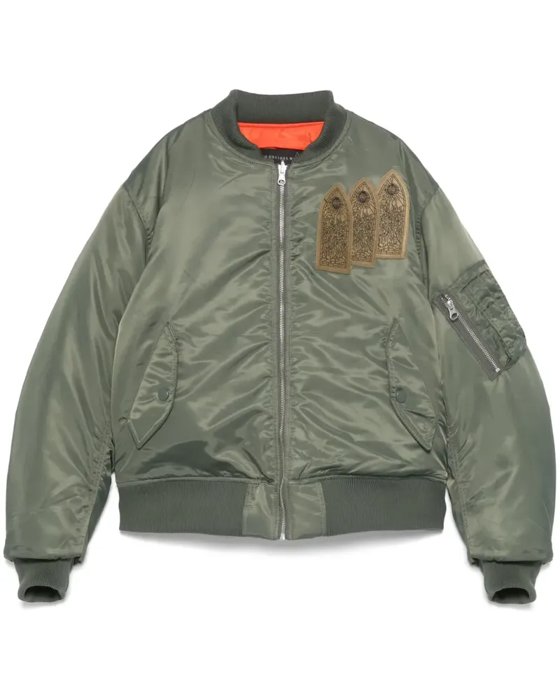 WHO DECIDES WAR Antique Bomberjacke - Grün Grün