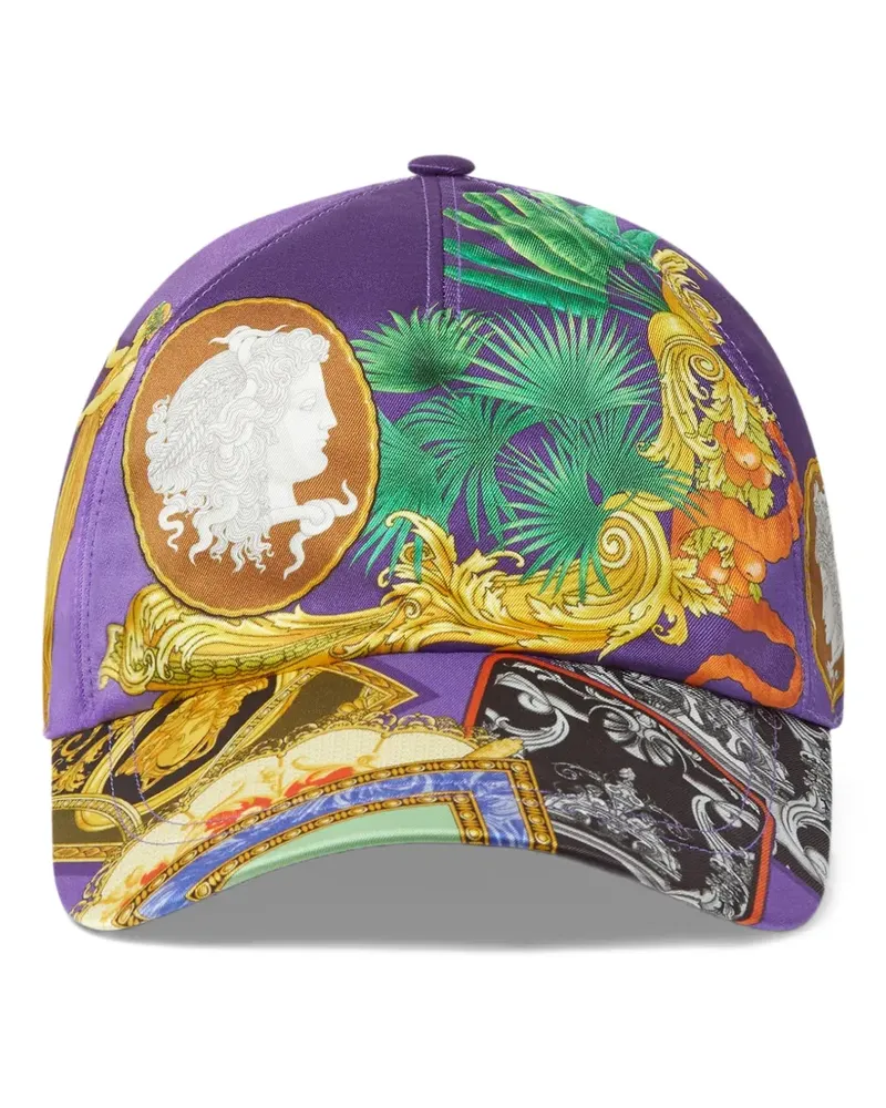 Versace Baseballkappe mit Patchwork-Print - Violett Violett