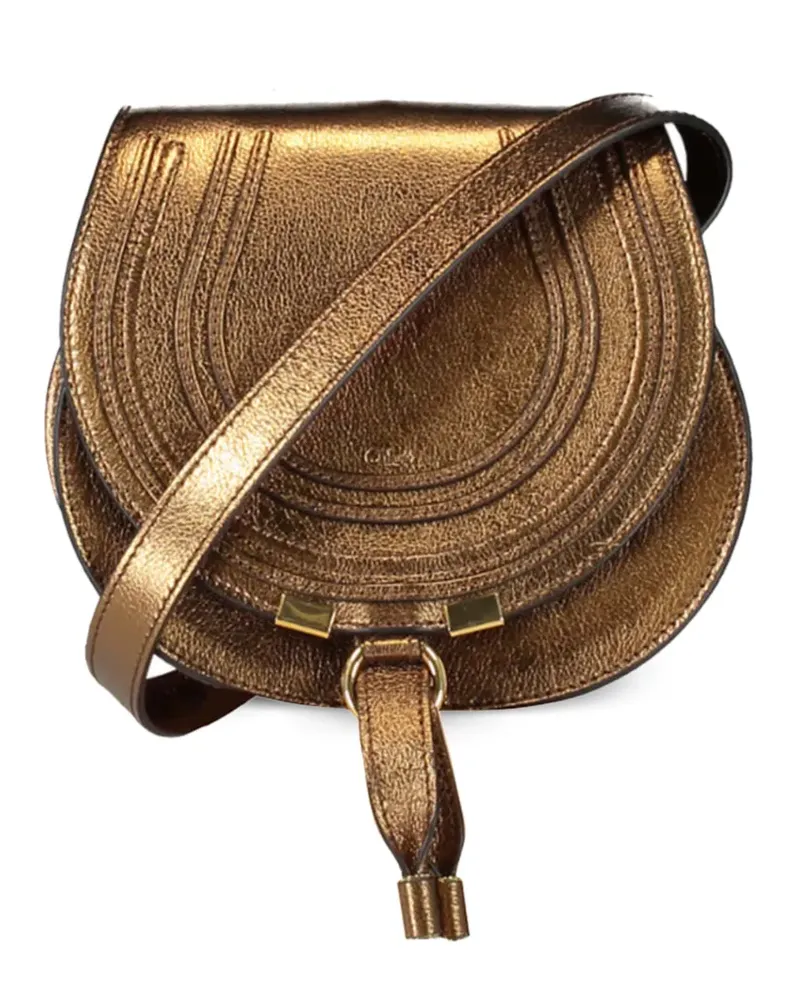 Chloé small Marcie leather shoulder bag - Braun Braun