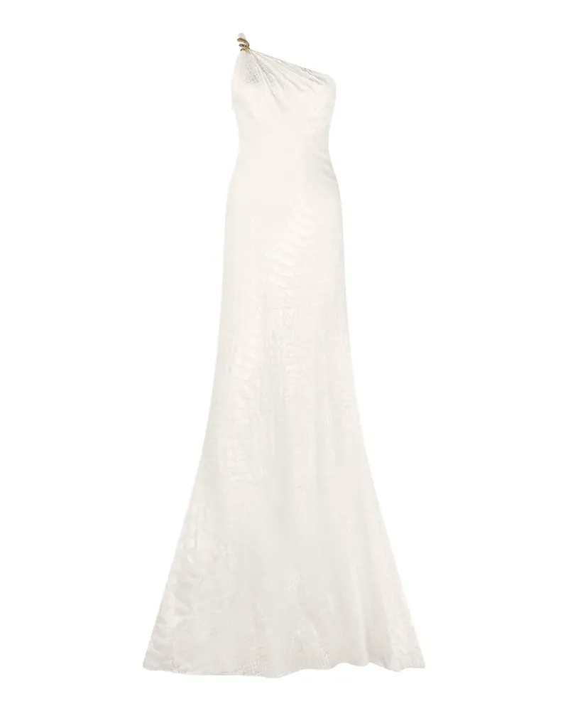 Roberto Cavalli one-shoulder print maxi dress - Nude Nude