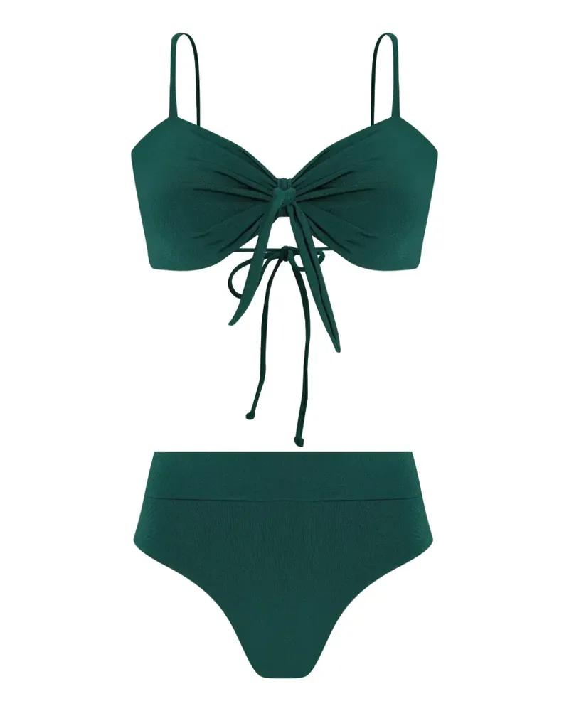Amir Slama Bikini mit Knotendetail - Grün Grün