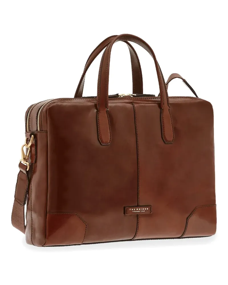 The Bridge Vespucci leather briefcase - Braun Braun