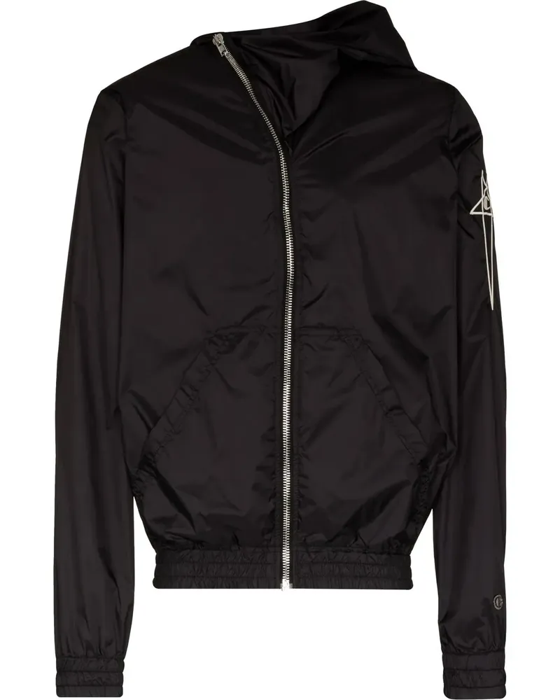 Rick Owens Kapuzenjacke mit Logo - Schwarz Schwarz