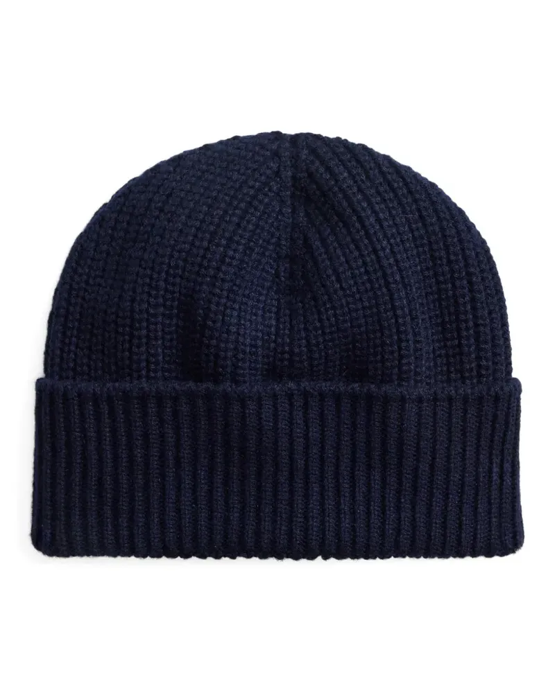 Ralph Lauren Gerippte Mütze aus Kaschmir - Blau Blau