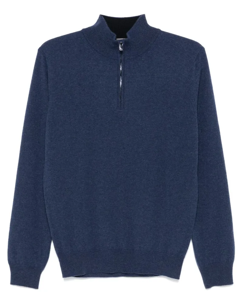 Corneliani Pullover mit Stehkragen - Blau Blau