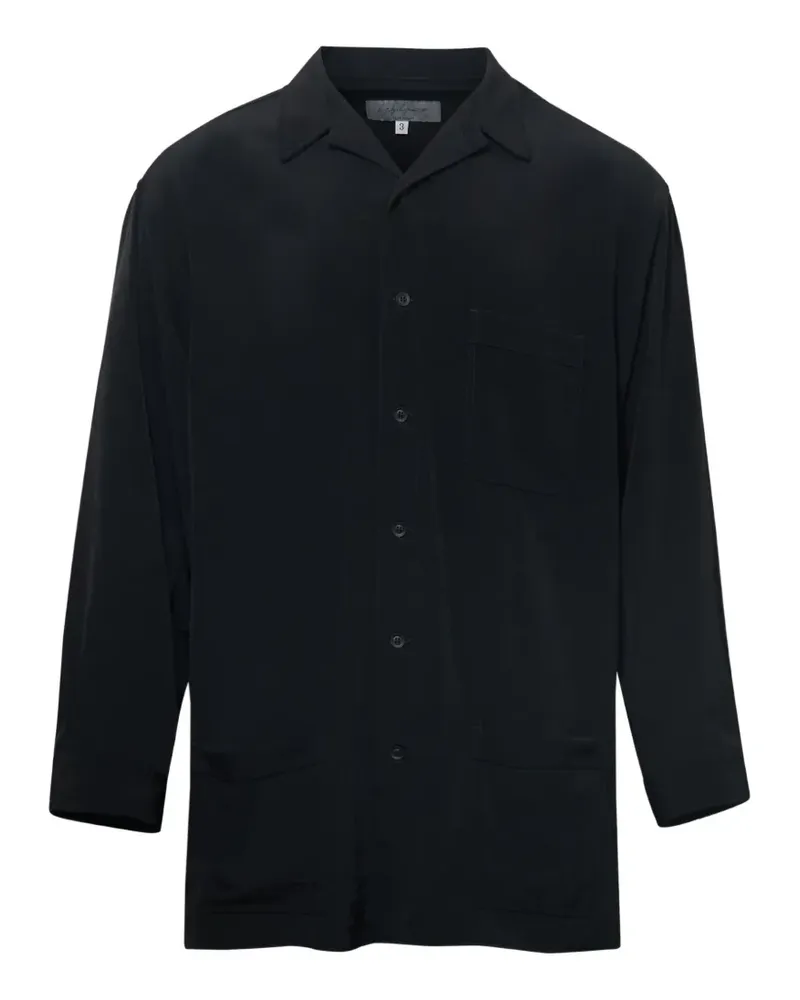 Yohji Yamamoto Klassisches Hemd - Schwarz Schwarz