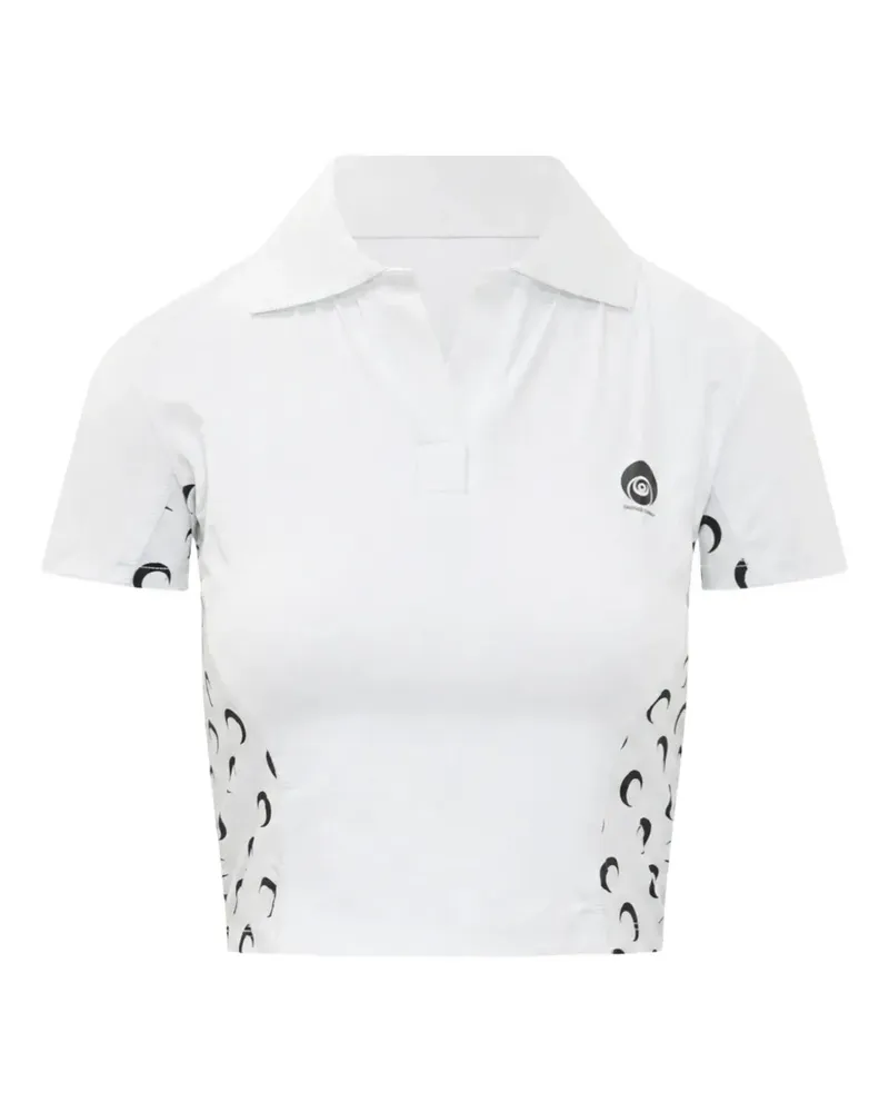 Marine Serre Moon Poloshirt - Weiß Weiß