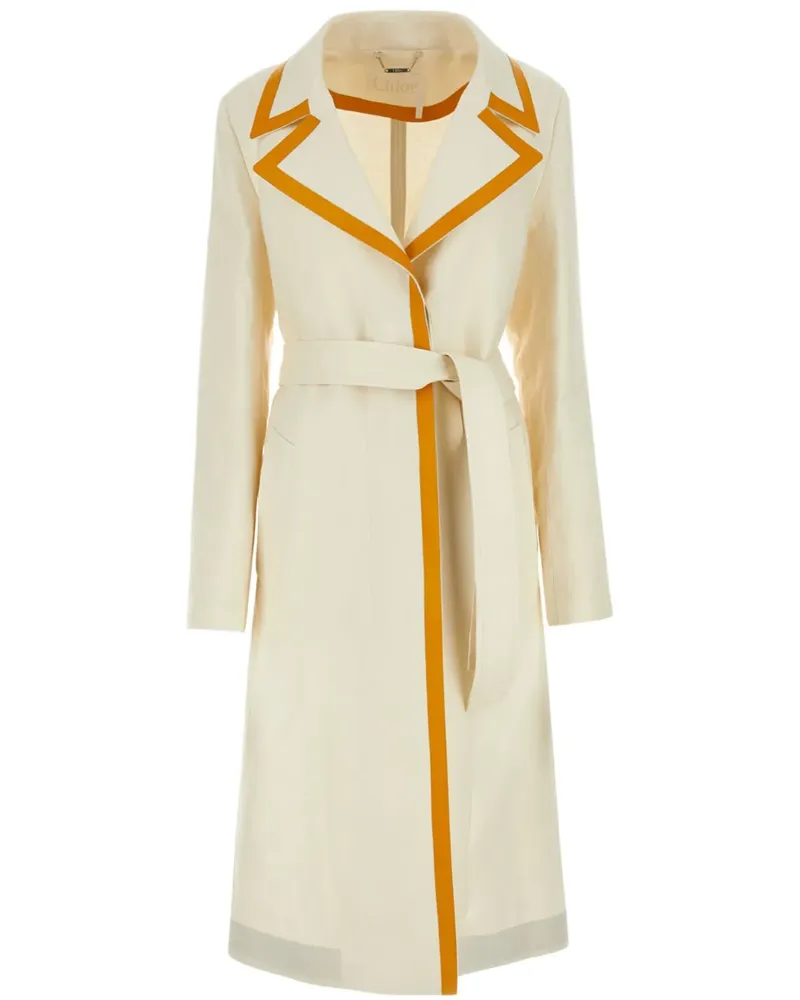 Chloé Trenchcoat mit Kontrastbesatz - Nude Nude