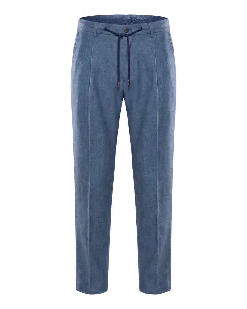 MOORER Anton Hose mit Kordelzug - Blau Blau