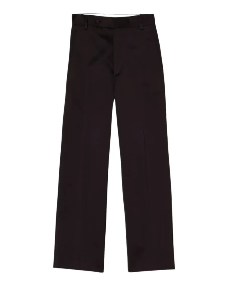 PLAN C Duchesse straight-leg tailored trousers - Schwarz Schwarz