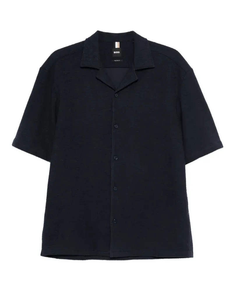 HUGO BOSS Kurzärmeliges Hemd - Blau Blau