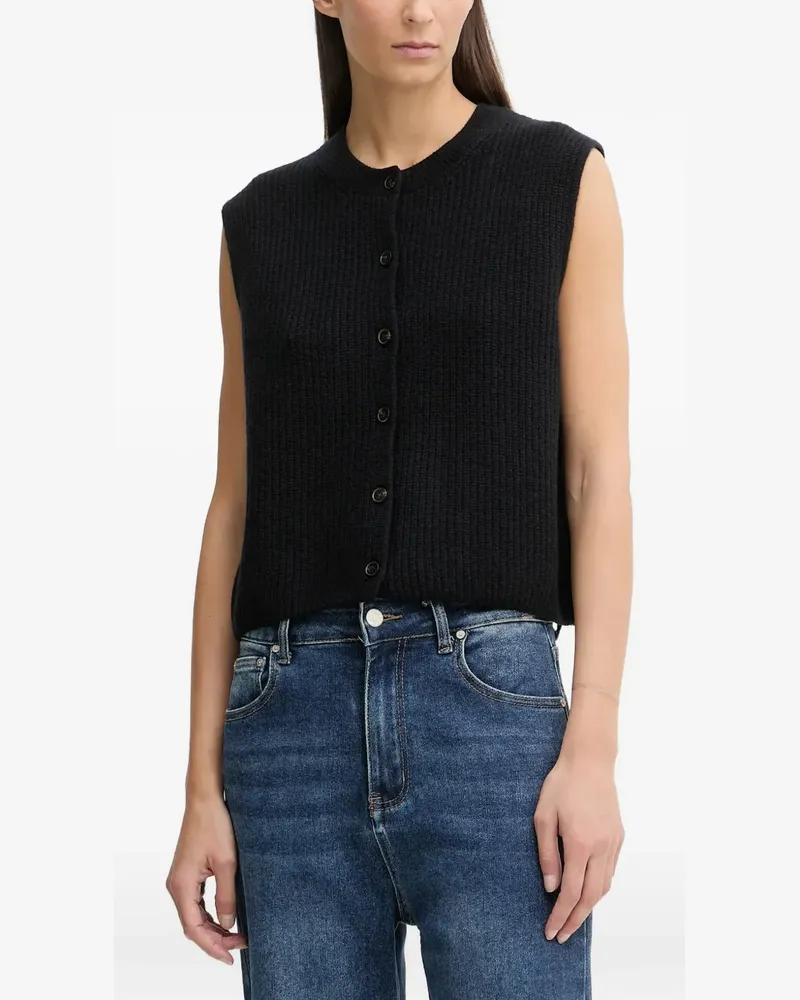 Marc O'Polo button sleeveless top - Schwarz Schwarz