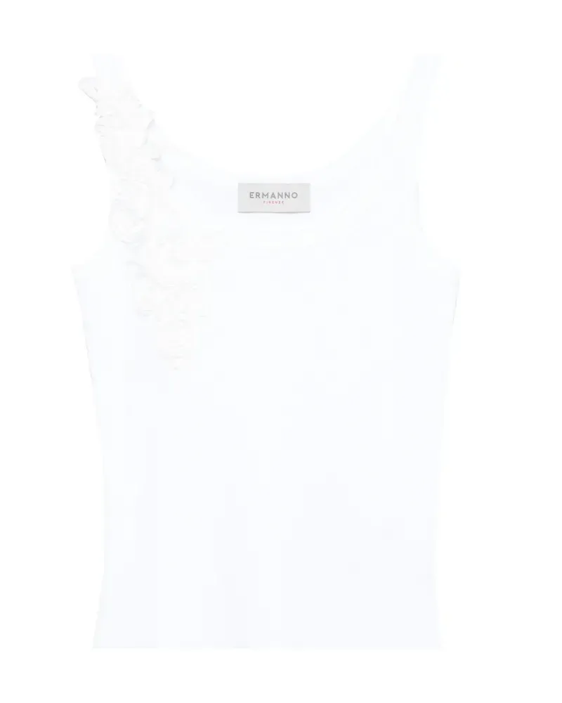 Ermanno Scervino Trägershirt mit U-Ausschnitt - Weiß Weiß