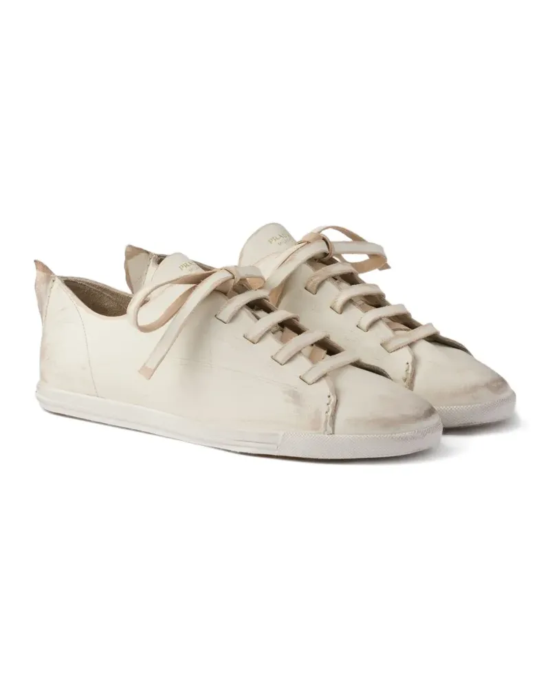 Prada Sneakers mit Schnürung - Nude Nude