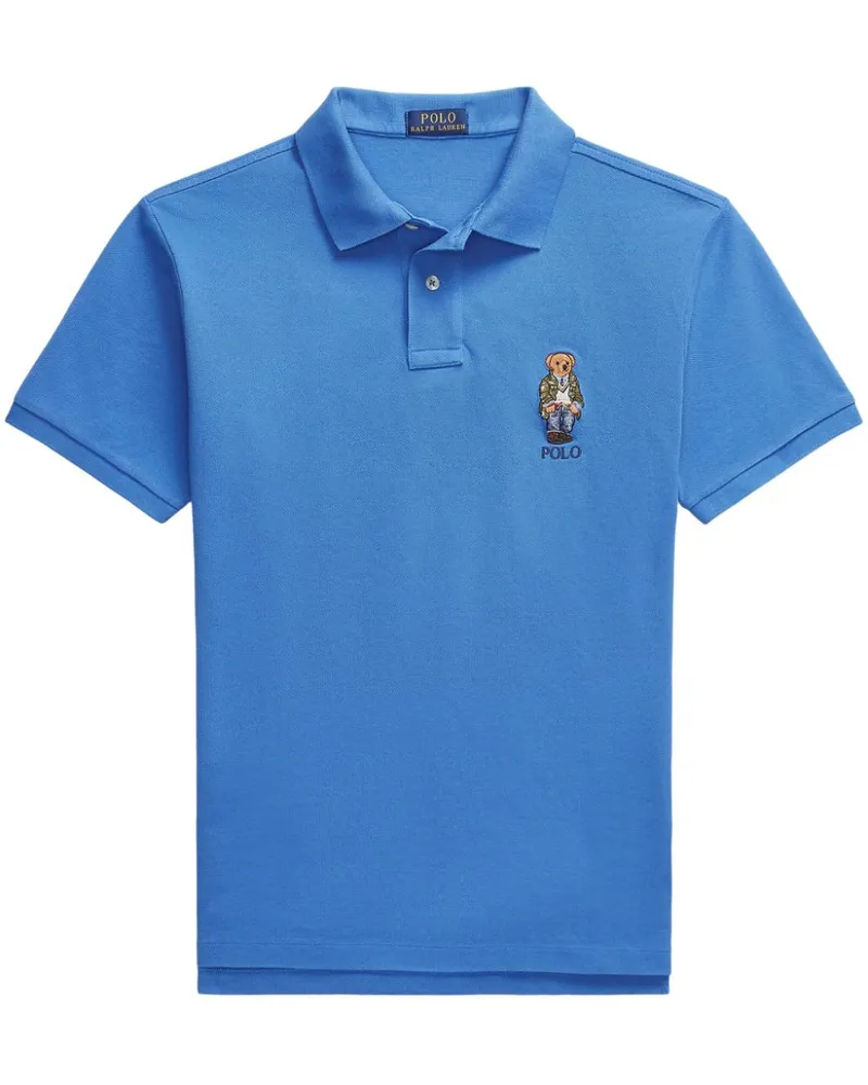Ralph Lauren Poloshirt mit Polo Bear-Stickerei - Blau Blau