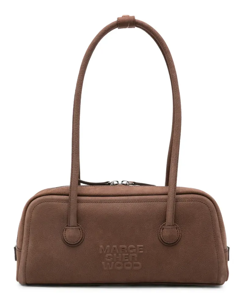 Marge Sherwood Schultertasche mit Logo-Prägung - Braun Braun