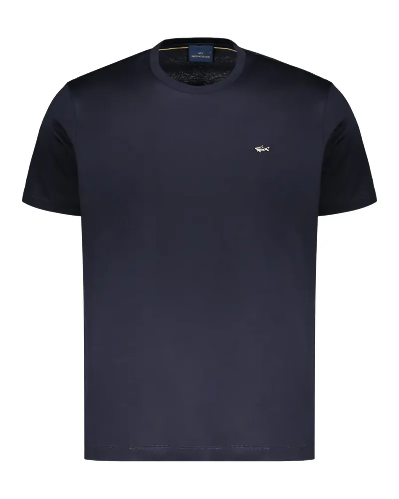 Paul & Shark logo-embroidered T-shirt - Blau Blau