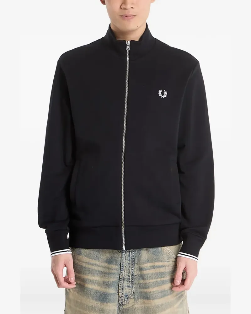 Fred Perry Pullover mit Reißverschluss - Schwarz Schwarz