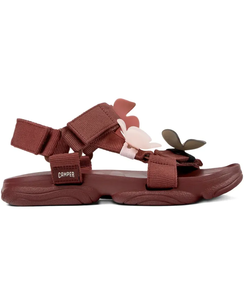 Camper Karst Sandalen mit Blumen - Rot Rot