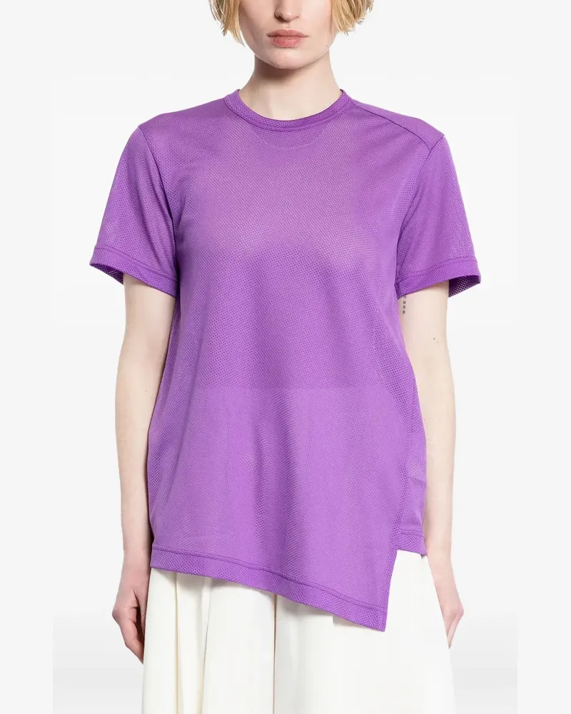Comme des Garçons Asymmetrisches T-Shirt aus Mesh - Violett Violett