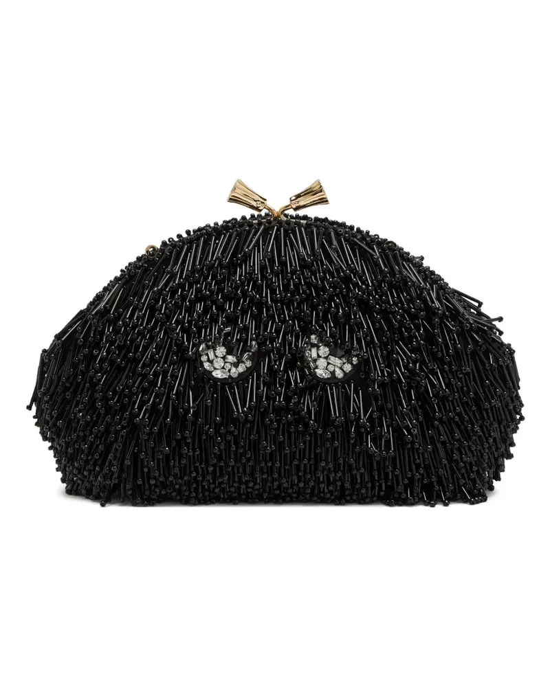 Anya Hindmarch Verzierte Eyes Clutch - Schwarz Schwarz