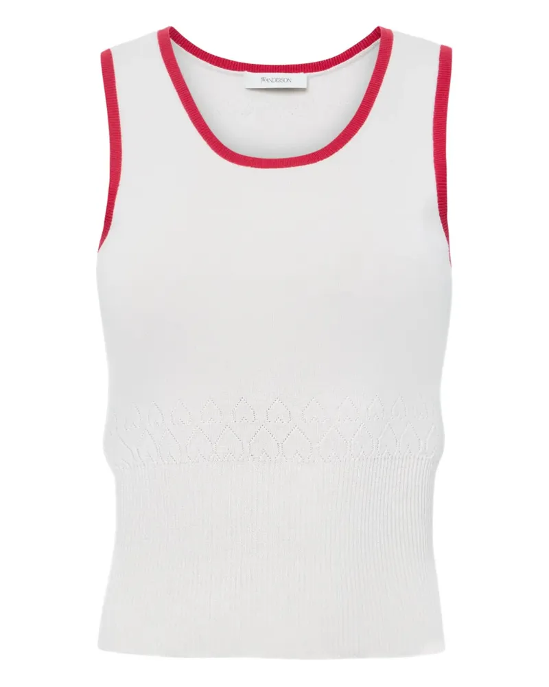 J.W.Anderson Tanktop mit Kontrastborte - Weiß Weiß
