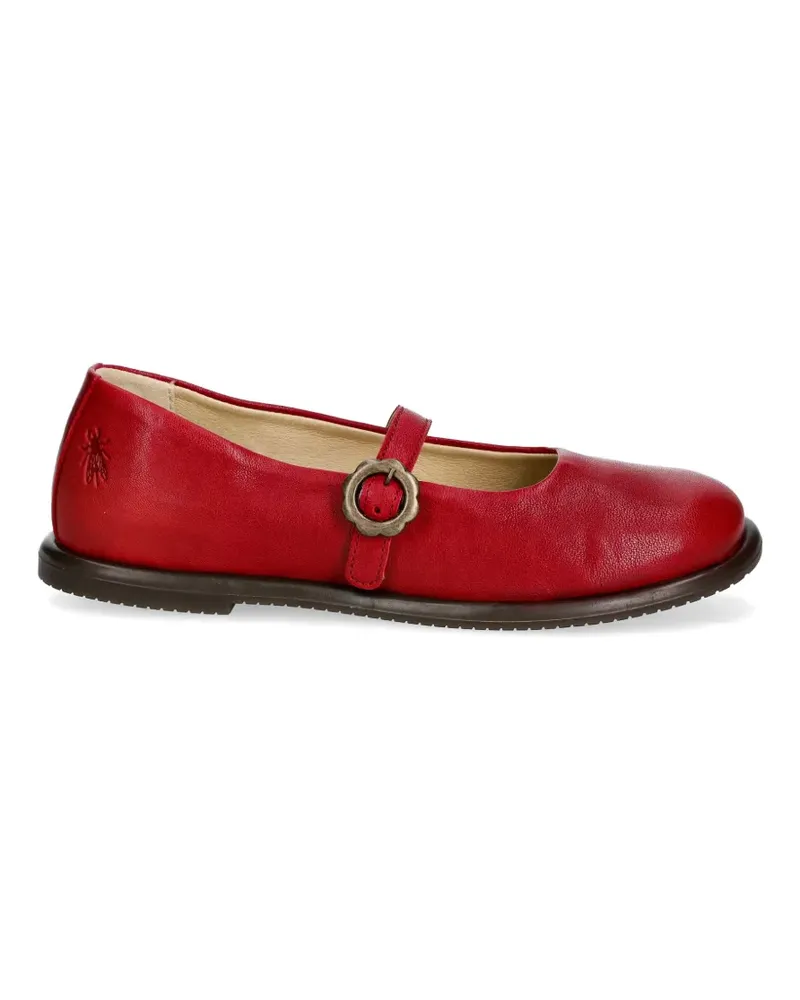 Fly London buckle-fastening leather ballet flats - Rot Rot