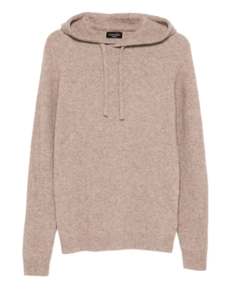 Roberto Collina Hoodie mit Kordelzug - Nude Nude