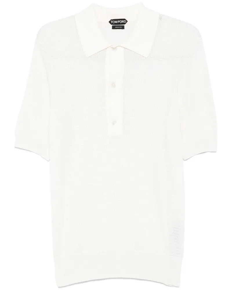 Tom Ford Gestricktes Poloshirt - Weiß Weiß