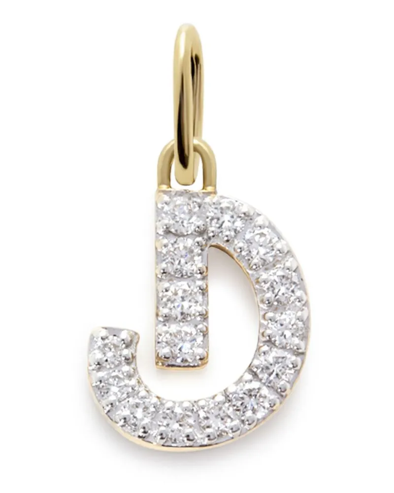 Monica Vinader 14kt Gelbgoldanhänger mit Diamanten Gold