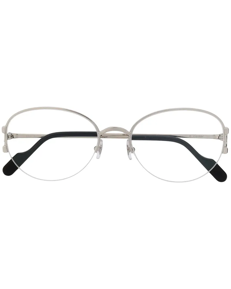 Cartier Ovale Sonnenbrille - Silber Silber