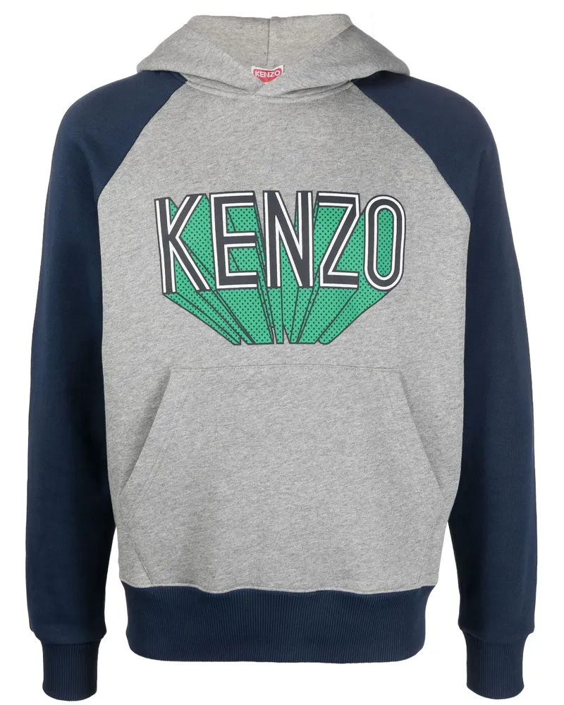 Kenzo Hoodie mit Logo-Print - Blau Blau