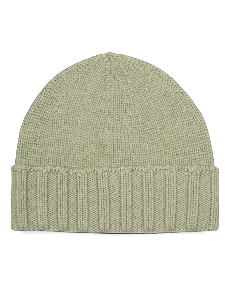 Drumohr  ribbed-trim cashmere beanie hat - Grün Grün