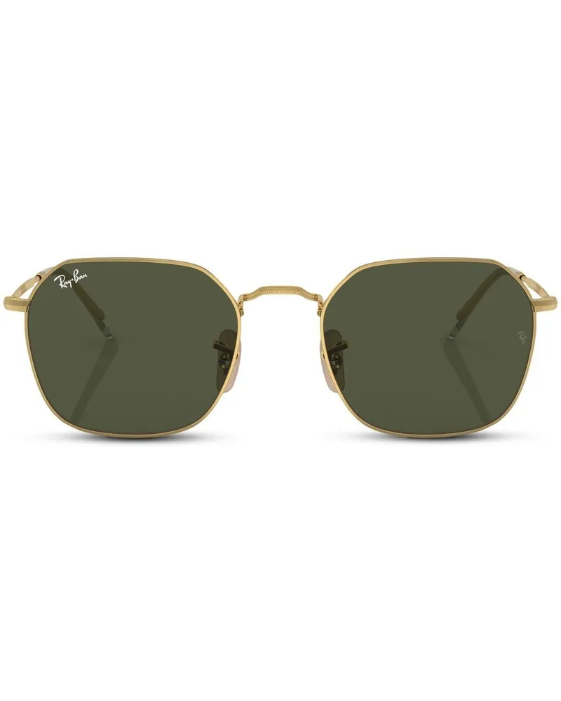Ray Ban Sonnenbrille mit eckigem Gestell - Gold Gold