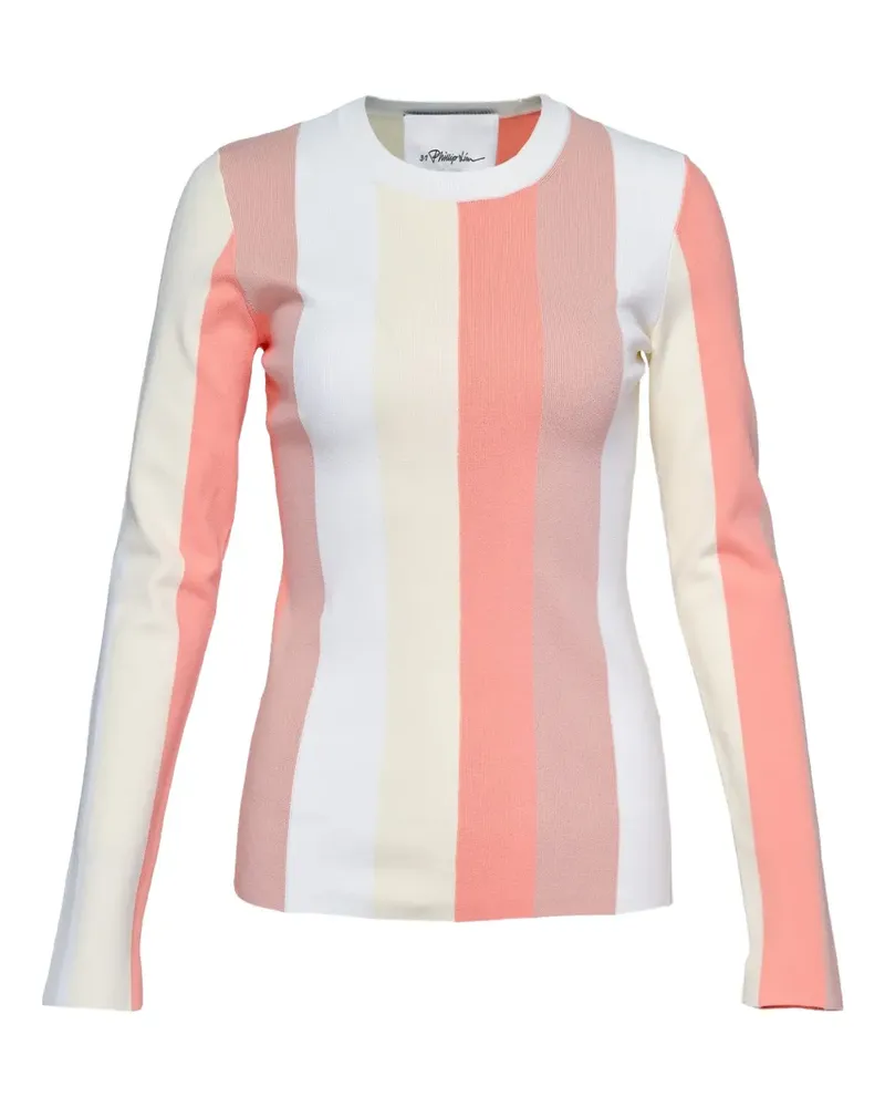 3.1 phillip lim Gestreiftes Langarmshirt - Rosa Rosa